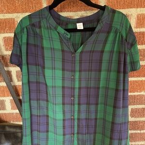 Old Navy Plaid Top size L